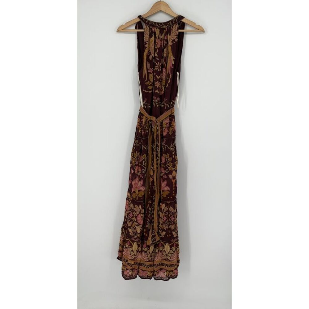 FARM Rio Sleeveless in Burgundy Floral Dress - Picture 1 of 5